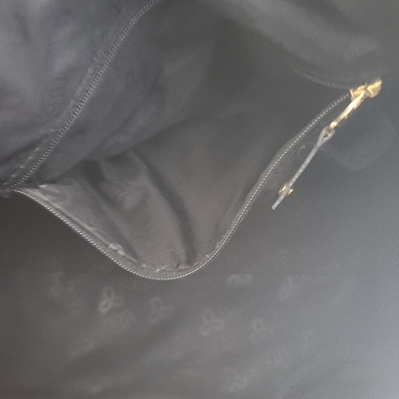 TNA Aritzia Tote Duffle Bag Puff Black Plastic Monogram 33005600 Travel FLAWED - Picture 14 of 16